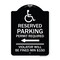 Signmission Modern Isa Connecticut Reserved Parking Permit Required Violators Fin Alum, 24" x 18", BW-1824-23873 A-DES-BW-1824-23873 - alternate 1